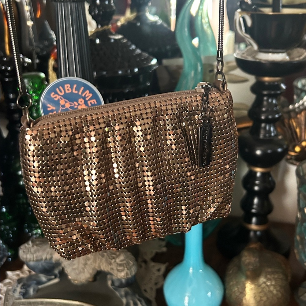 Vintage Bronze Metal Mesh Bag - Picture 5 of 15